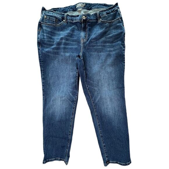 Torrid Boyfriend Straight Leg Vintage Stretch Mid-Rise Blue Jeans 22R Plus Size‎ - Picture 2 of 10